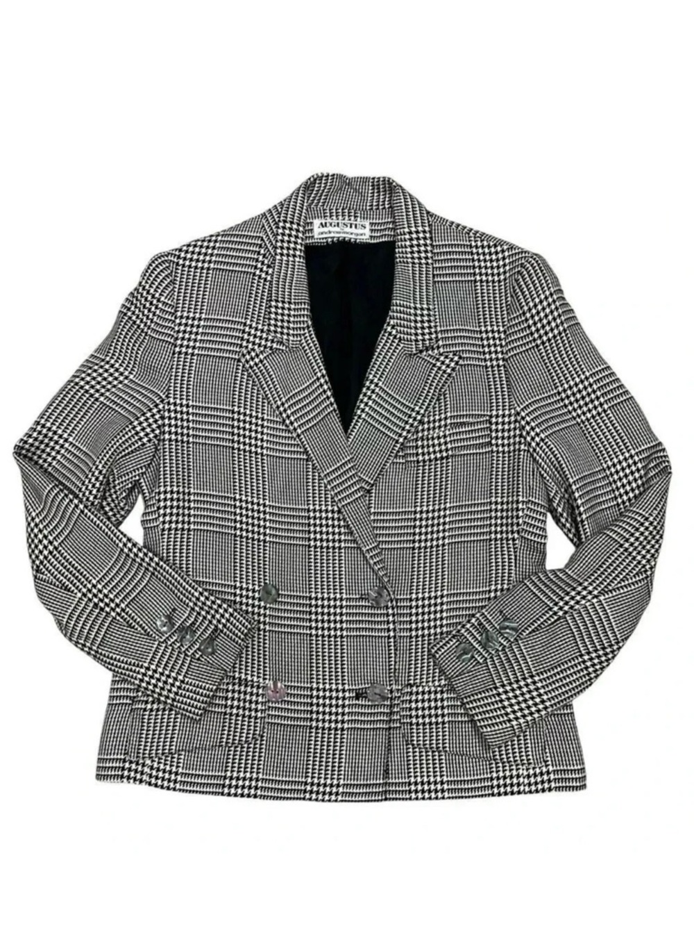 Augustus by Andrew Morgan houndstooth Blazer Jacket 90's Vintage Academia size 6